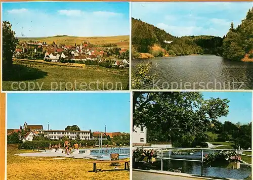 AK / Ansichtskarte Voehl Edersee Panorama Schwimmbad