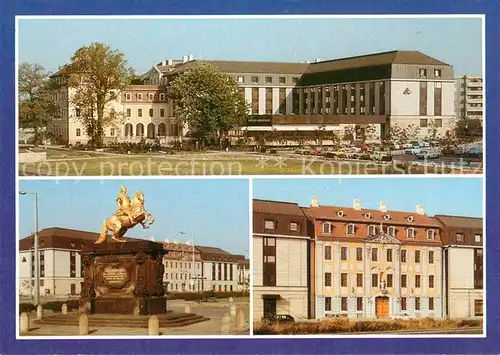 AK / Ansichtskarte Dresden Hotel Bellevue Reiterstandbild Kat. Dresden Elbe