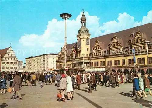 AK / Ansichtskarte Leipzig Altes Rathaus und Alte Waage am Markt Kat. Leipzig