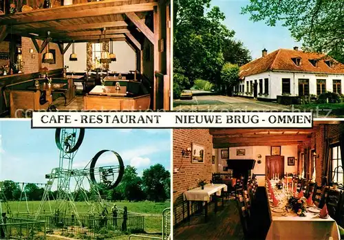 AK / Ansichtskarte Ommen Overijssel Cafe Restaurant Nieuwe Brug Gastraum Kat. Ommen