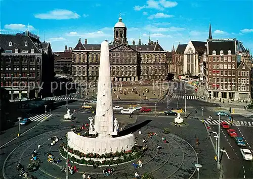 AK / Ansichtskarte Amsterdam Niederlande Dam met Koninklijk Paleis en Nationaal Monument Kat. Amsterdam