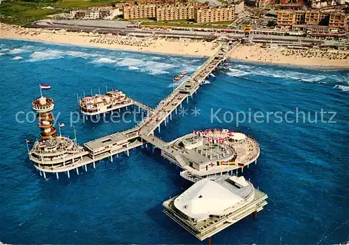 AK / Ansichtskarte Scheveningen Pier met 4e Eiland Fliegeraufnahme Kat. Scheveningen