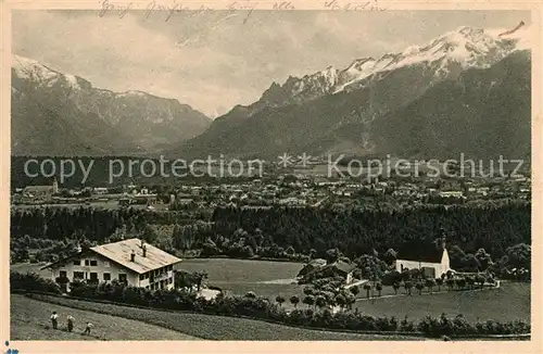 AK / Ansichtskarte Bad Reichenhall Fliegeraufnahme mit Untersberg Lattengebirge Kat. Bad Reichenhall