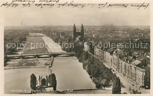 AK / Ansichtskarte Muenchen Blick vom Deutschen Museum auf Isar Kat. Muenchen