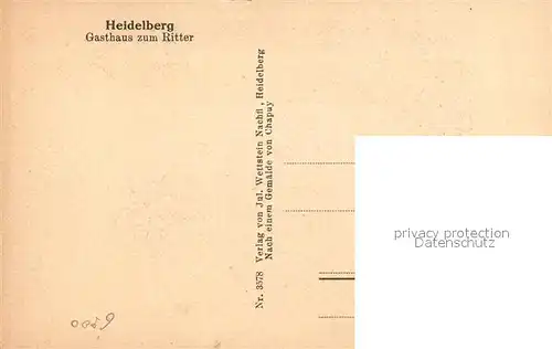 AK / Ansichtskarte Heidelberg Neckar Gasthaus zum Ritter Kat. Heidelberg