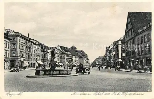 AK / Ansichtskarte Bayreuth Maxstrasse R. Wagnerstrasse Brunnen Kat. Bayreuth