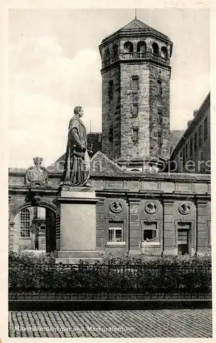 AK / Ansichtskarte Bayreuth Maximiliandenkmal und Markgrafenturm Kat. Bayreuth