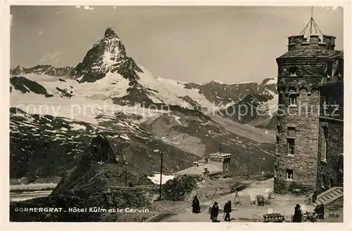 AK / Ansichtskarte Gornergrat Zermatt Hotel Kulm et le Cervin Kat. Gornergrat