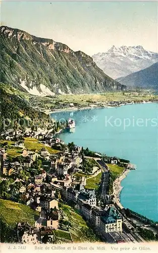 AK / Ansichtskarte Glion Baie de Chillon et la Dent du Midi Kat. Glion