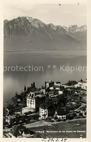 AK / Ansichtskarte Montreux VD et les Alpes de Savoye Kat. Montreux