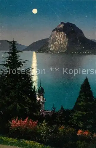 AK / Ansichtskarte Lago di Lugano Notte di Luna Kat. Italien