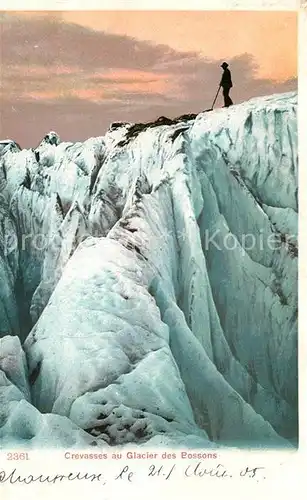 AK / Ansichtskarte La Crevasse Crevasses au Glacier des Bossoms Kat. La Crevasse