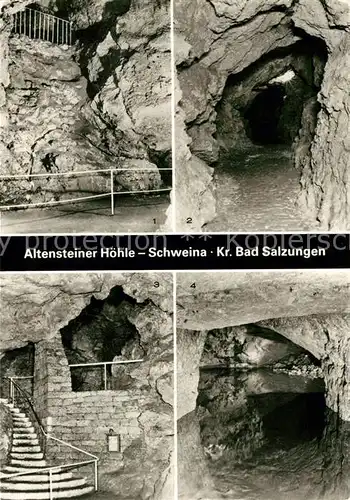 AK / Ansichtskarte Hoehlen Caves Grottes Altensteiner Hoehle Schweina Musikplatz Gang Dom See  Kat. Berge