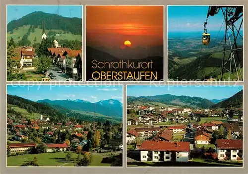 AK / Ansichtskarte Oberstaufen Teilansichten Panorama Seilbahn Kat. Oberstaufen
