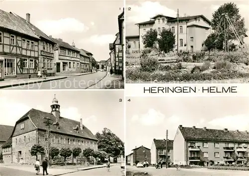 AK / Ansichtskarte Heringen Helme Strasse der Einheit Bahnhof Rathaus Riethgartenstrasse Kat. Heringen Helme