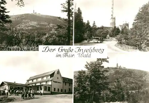 AK / Ansichtskarte Grosser Inselsberg Berggasthof Aussichtsturm Sender Landschaftspanorama Kat. Brotterode