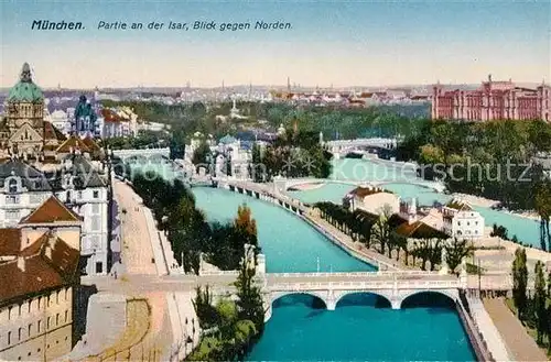 AK / Ansichtskarte Muenchen Isarpartie Bruecken  Kat. Muenchen