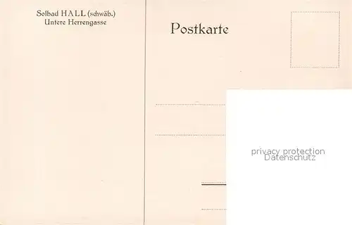 AK / Ansichtskarte Schwaebisch Hall Untere Herrengasse Kuenstlerkarte Schlipf Kat. Schwaebisch Hall