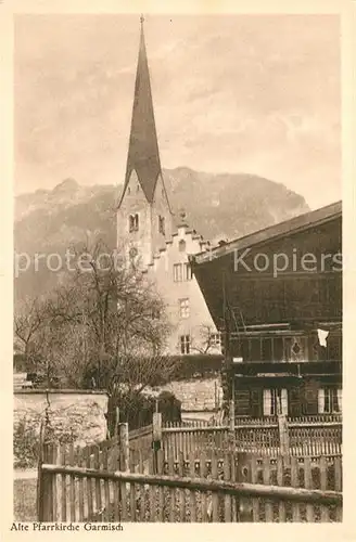 AK / Ansichtskarte Garmisch Partenkirchen Alte Pfarrkirche Kat. Garmisch Partenkirchen