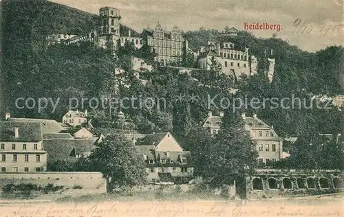 AK / Ansichtskarte Heidelberg Neckar Schlosspartie  Kat. Heidelberg