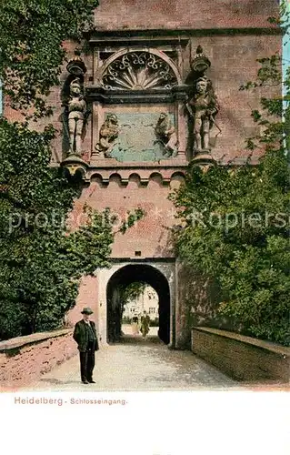 AK / Ansichtskarte Heidelberg Neckar Schlosseingang Kat. Heidelberg