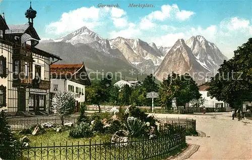 AK / Ansichtskarte Garmisch Partenkirchen Marktplatz Kat. Garmisch Partenkirchen