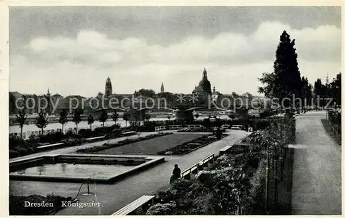 AK / Ansichtskarte Dresden Koenigsufer Kat. Dresden Elbe