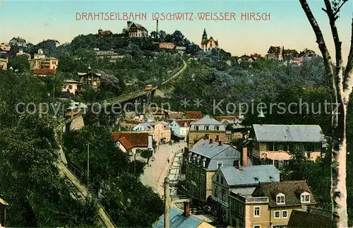AK / Ansichtskarte Loschwitz Drahtseilbahn Weisser Hirsch Kat. Dresden
