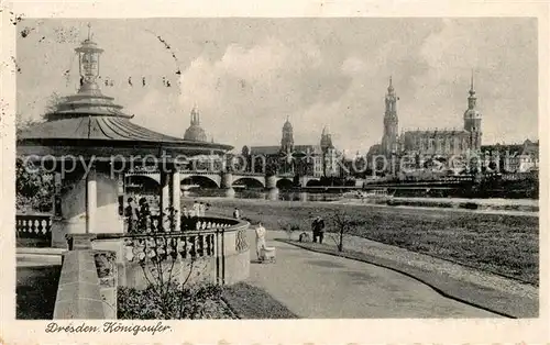 AK / Ansichtskarte Dresden Koenigsufer Kat. Dresden Elbe