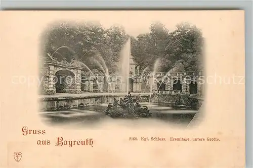 AK / Ansichtskarte Bayreuth Schloss Eremitage untere Grotte Kat. Bayreuth