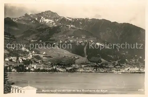 AK / Ansichtskarte Montreux VD Vue du Lac et les Rochers de Naye Kat. Montreux