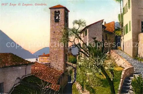 AK / Ansichtskarte Gandria Lago di Lugano Glockenturm Dorfmotiv Kat. Gandria