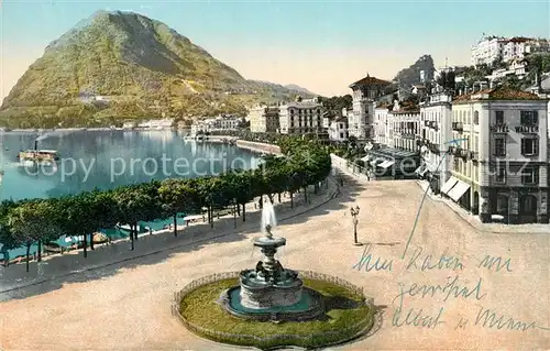 AK / Ansichtskarte Lugano Lago di Lugano e Monte San Salvatore