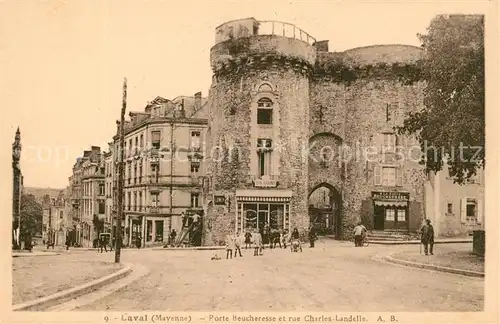 AK / Ansichtskarte Laval Mayenne Porte Beucheresse et rue Charles Landelle Kat. Laval