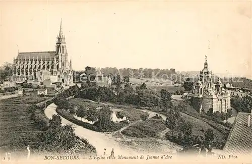 AK / Ansichtskarte Bon Secours Eglise et le Monument de Jeanne d Arc Kat. 