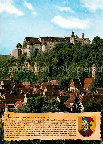 AK / Ansichtskarte Heidenheim Brenz Ortsansicht mit Schloss Hellenstein Geschichte Kat. Heidenheim an der Brenz