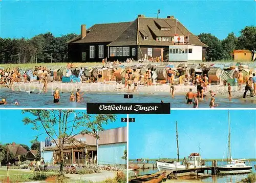 AK / Ansichtskarte Zingst Ostseebad HO Gaststaette Kurhaus HO Kaufhalle Hafen Kat. Zingst Darss