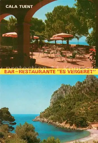 AK / Ansichtskarte Cala Tuent Panorama Bucht Bar Restaurante Es Vergueret