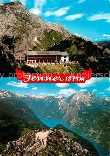 AK / Ansichtskarte Berchtesgaden Jenner Berggaststaette Koenigssee Alpenpanorama Kat. Berchtesgaden