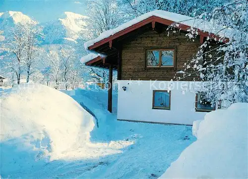 AK / Ansichtskarte Schoenau Koenigssee Haus Christiane am Fusse des Gruenstein Winterlandschaft Kat. Schoenau a.Koenigssee