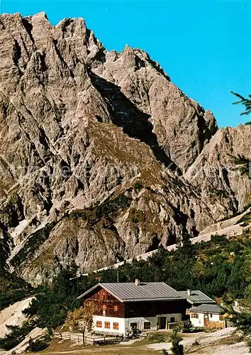 AK / Ansichtskarte Ramsau Berchtesgaden Wimbachgrieshuette mit Hochkalter Massiv Kat. Ramsau b.Berchtesgaden