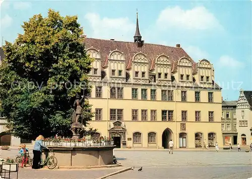 AK / Ansichtskarte Naumburg Saale Rathaus Wilhelm Pieck Platz Brunnen Kat. Naumburg