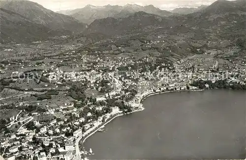 AK / Ansichtskarte Lugano Lago di Lugano Fliegeraufnahme