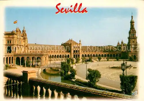 AK / Ansichtskarte Sevilla Andalucia Plaza de Espana Vista parcial Kat. Sevilla 