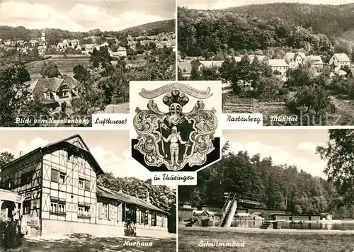 AK / Ansichtskarte Rastenberg Blick vom Kapellenberg Muehltal Kurhaus Schwimmbad Kat. Rastenberg