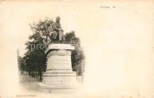 AK / Ansichtskarte Tours Indre et Loire Statue de Balzac Kat. Tours