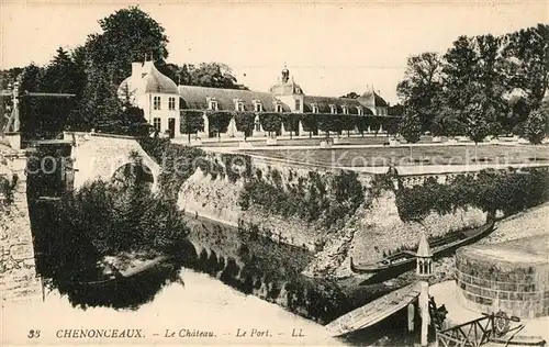AK / Ansichtskarte Chenonceaux Indre et Loire Le Chateau Le Port Kat. Chenonceaux