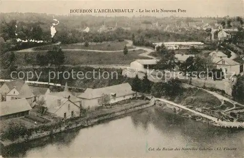 AK / Ansichtskarte Bourbon l Archambault Le lac et le Nouveau Pare Kat. Bourbon l Archambault