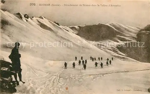 AK / Ansichtskarte Modane Detachement de Skieurs dans le Vallon d Arrondanz Kat. Modane