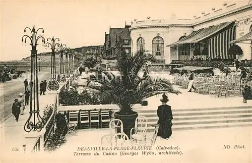 AK / Ansichtskarte Deauville Plage Fleurie Terrasse du Casino Kat. Deauville